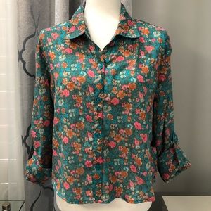 Floral Vintage Button Down Top